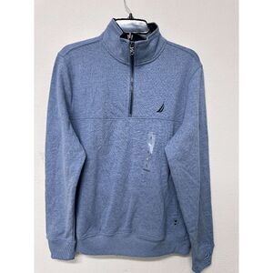 Nautica Men's J-Class Classic-Fit Quarter Zip Fleece Sweatshirt - Deep Anchor S